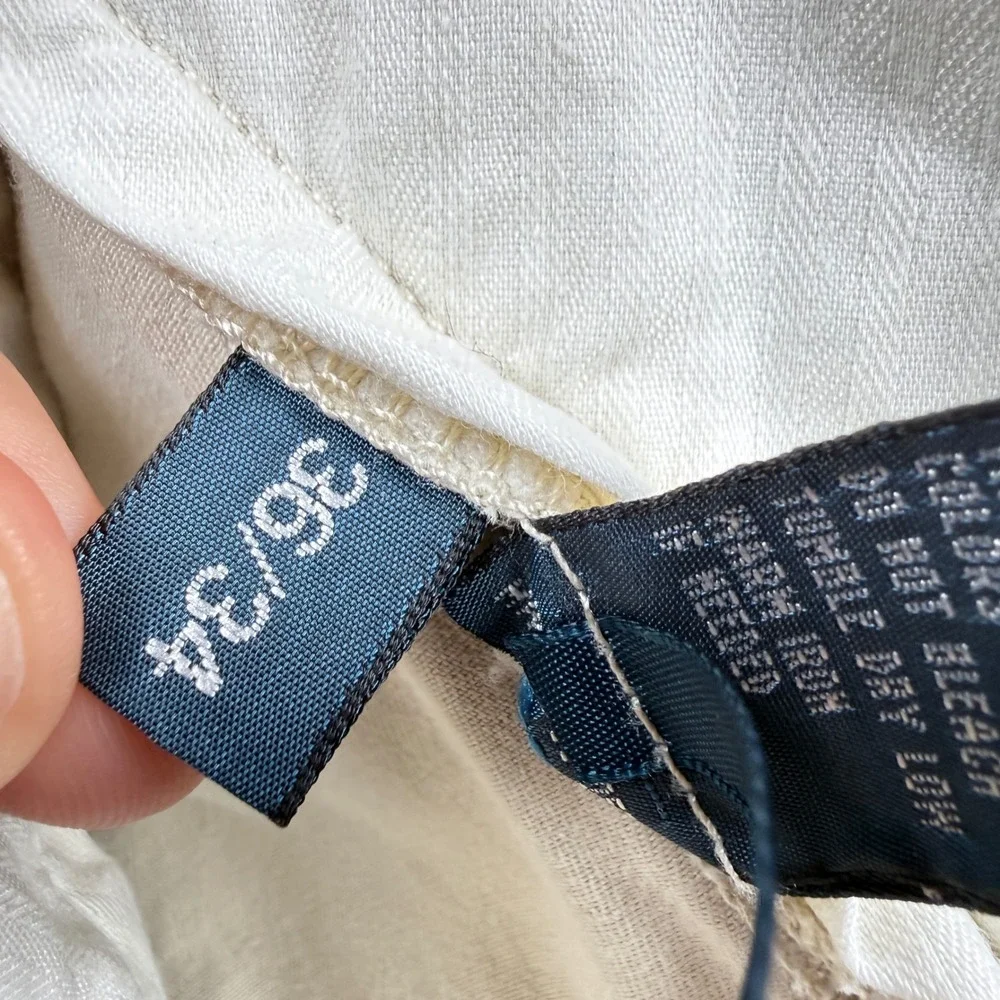 Polo Ralph Lauren Ethan Pant Mens 36x34 Beige Chinos Preppy VTG Y2K Old Money